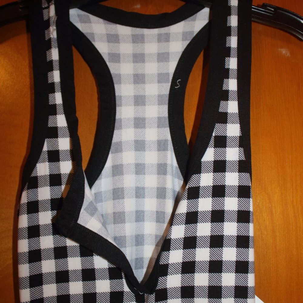 HPCALLIE GINGHAM BLACK&NAVY BODYCON MIDI DRESS(S) - Picture 3 of 11